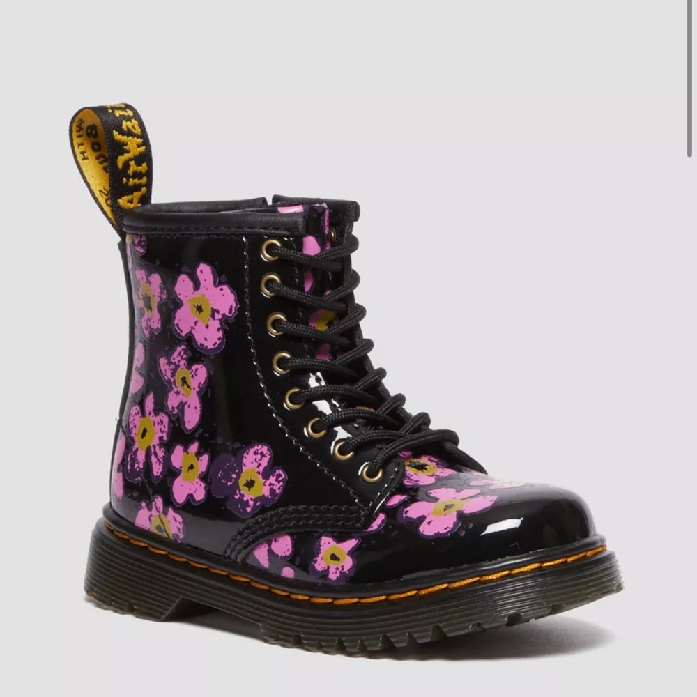 Dr. Martens Floral Black and Pink Boots sold out style